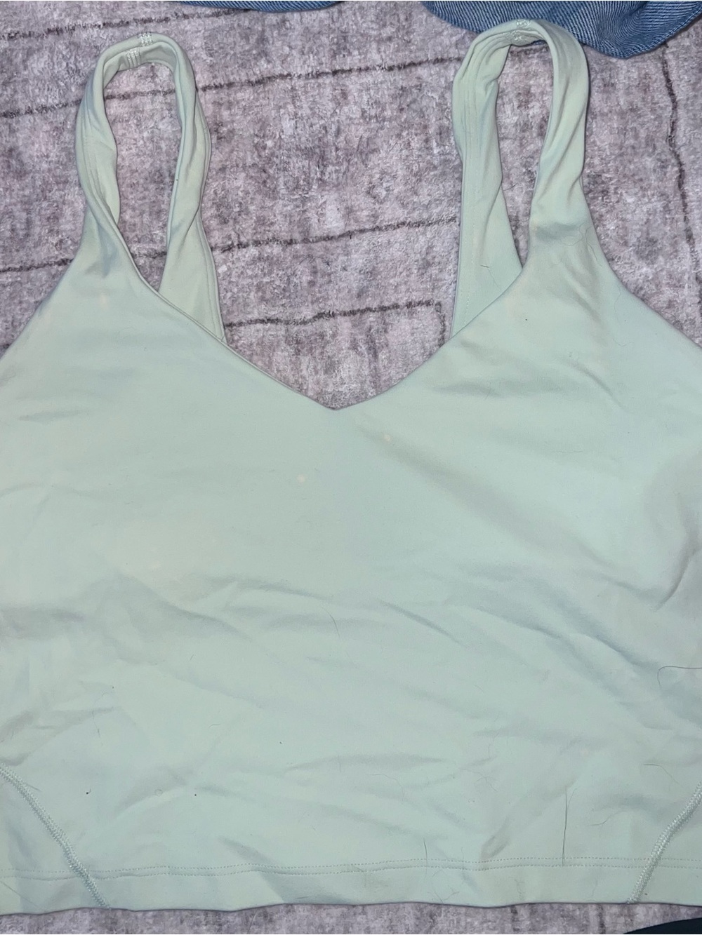Light Mint Green V-Neck Sports Bralette